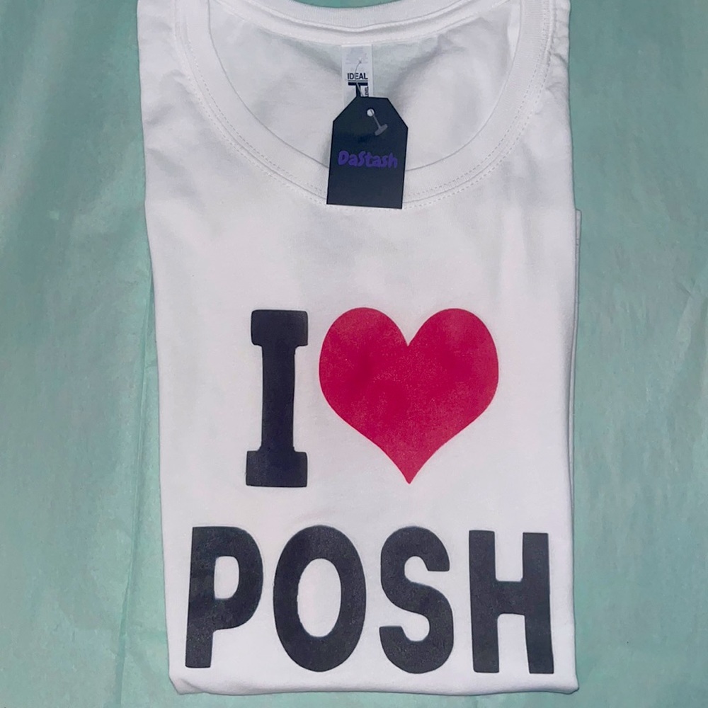 I LOVE POSH POSHMARK MERCH SWAG GEAR I HEART POSH TSHIRT